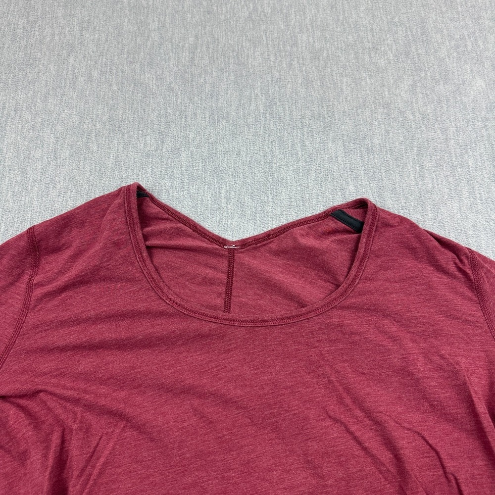 Lululemon Shirt‎ Womens 8 Maroon Yogini 5 Year Long Sleeve Tee Athletic Yoga Gym - Picture 2 of 10